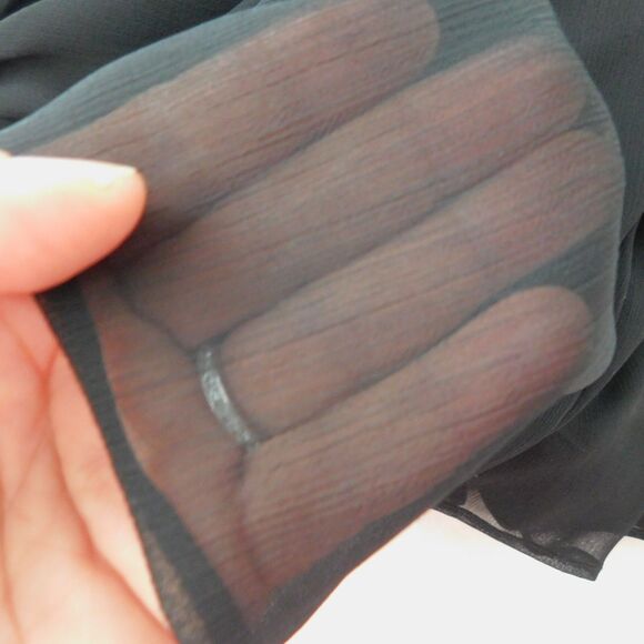 London Style Nights Black Cocktail Dress Strapless Womens 12 Chiffon Flowing NWT - Picture 9 of 12